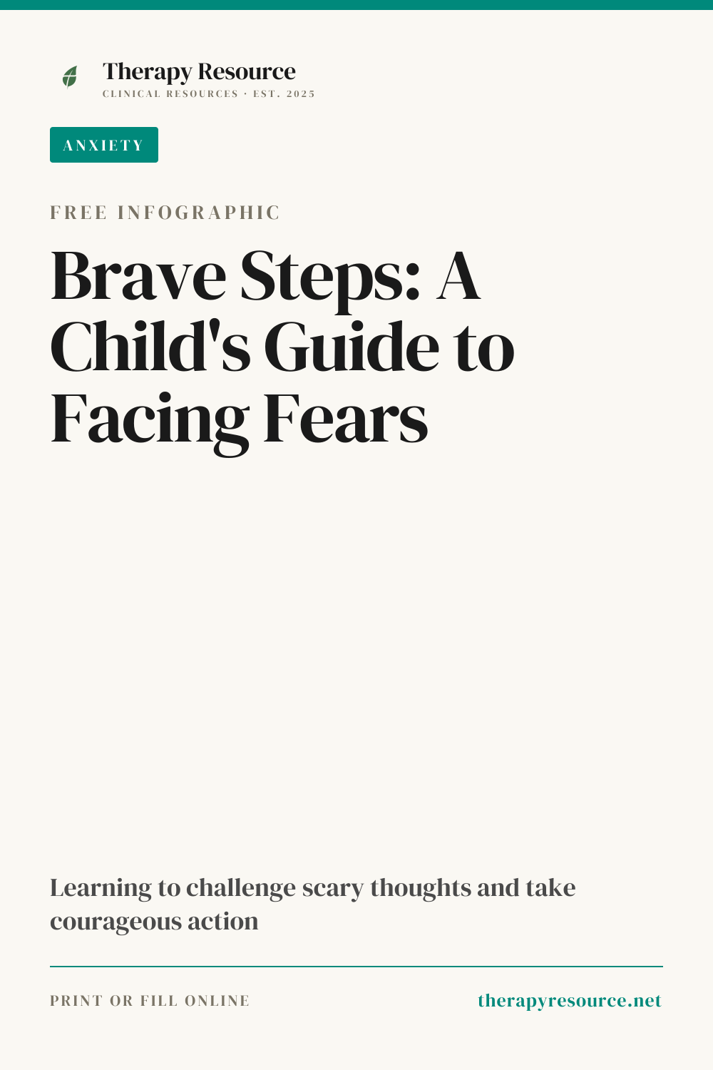Brave Steps: A Child's Guide to Facing Fears worksheet preview