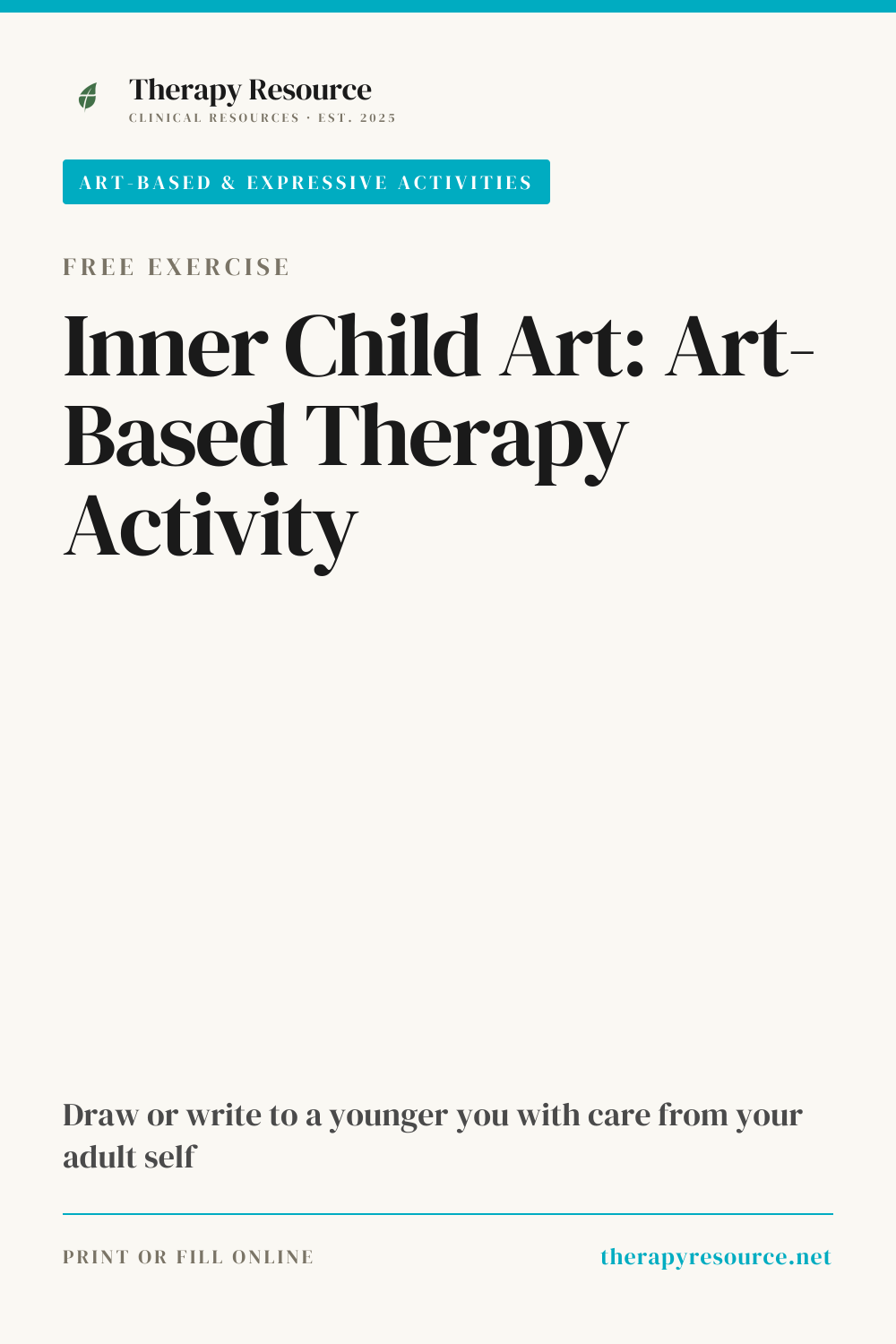 Inner Child Art: Art-Based Therapy Activity worksheet preview