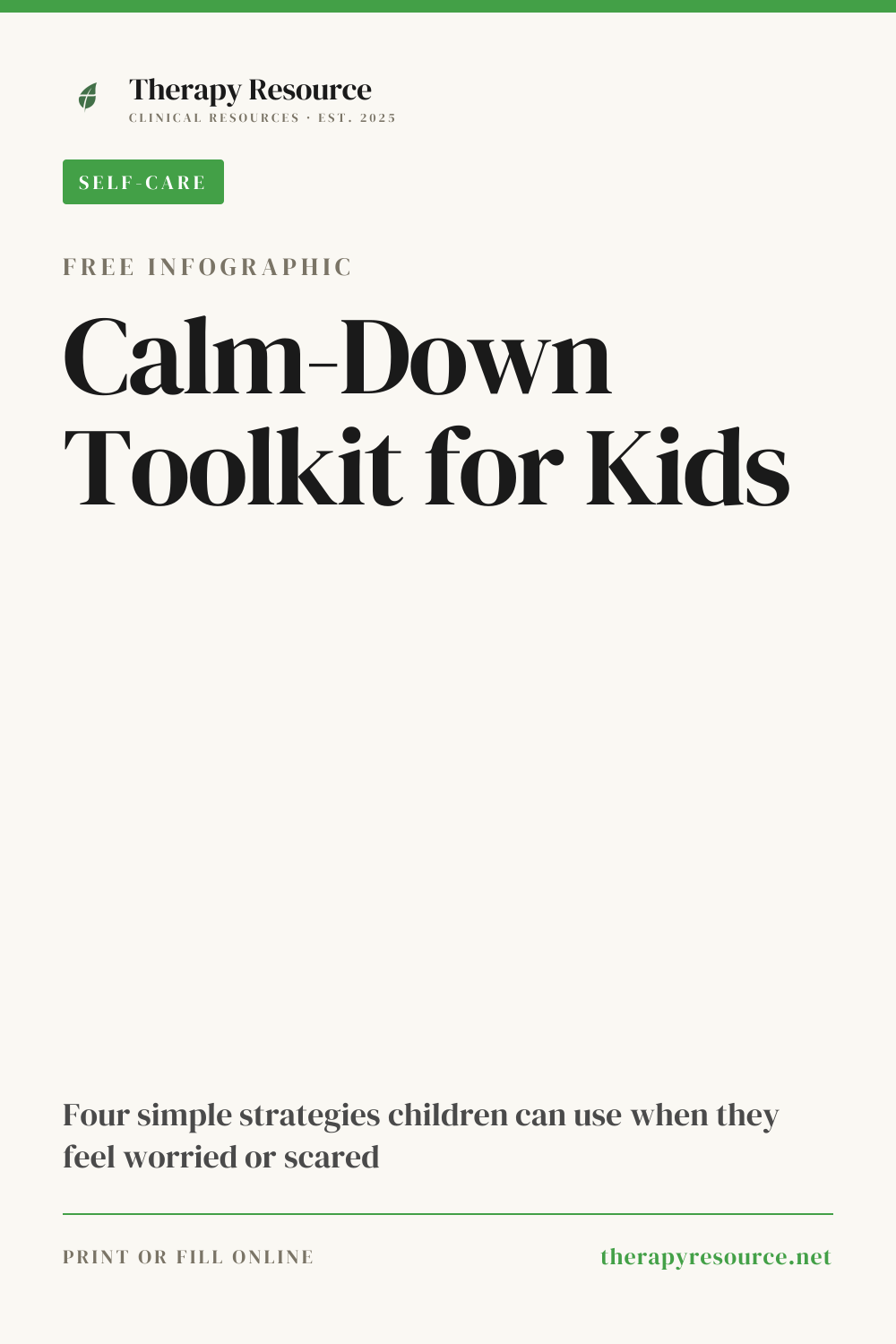 Calm-Down Toolkit for Kids worksheet preview