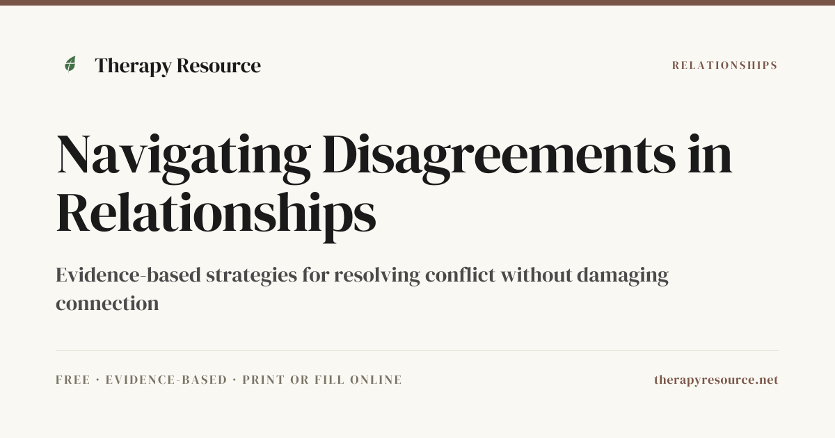 Navigating Disagreements in Relationships — Free Relationships ...